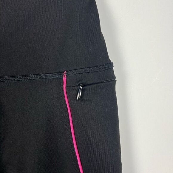 VS Pink High Rise Leggings Workout Athletic Athleisure Black Pink White Logo S - Picture 6 of 11